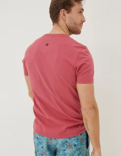 FatFace Mcs Organic Turtle T-Shirt Rose Pink Discount