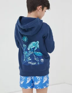 FatFace Mcs Zip Through Navy Hot