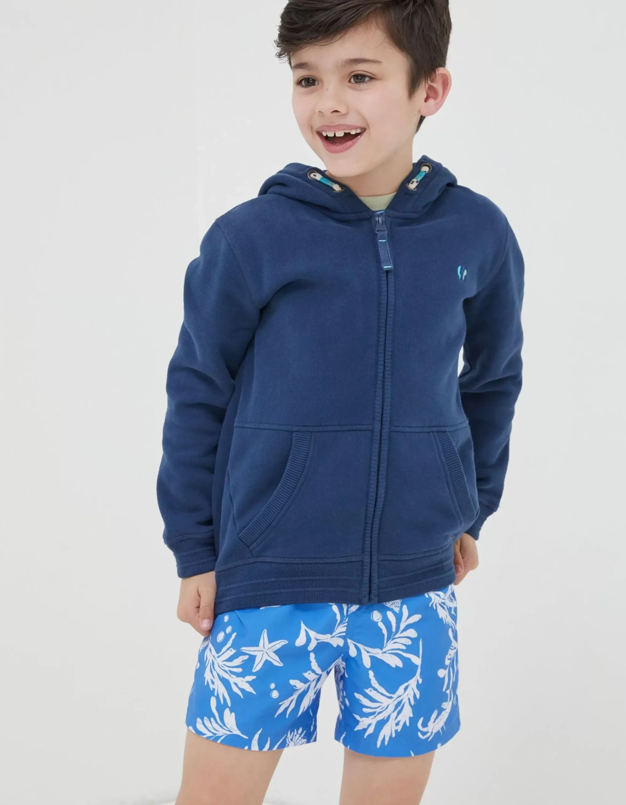 FatFace Mcs Zip Through Navy Hot