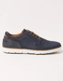 FatFace Men's Canvas Mix Trainers Navy Hot