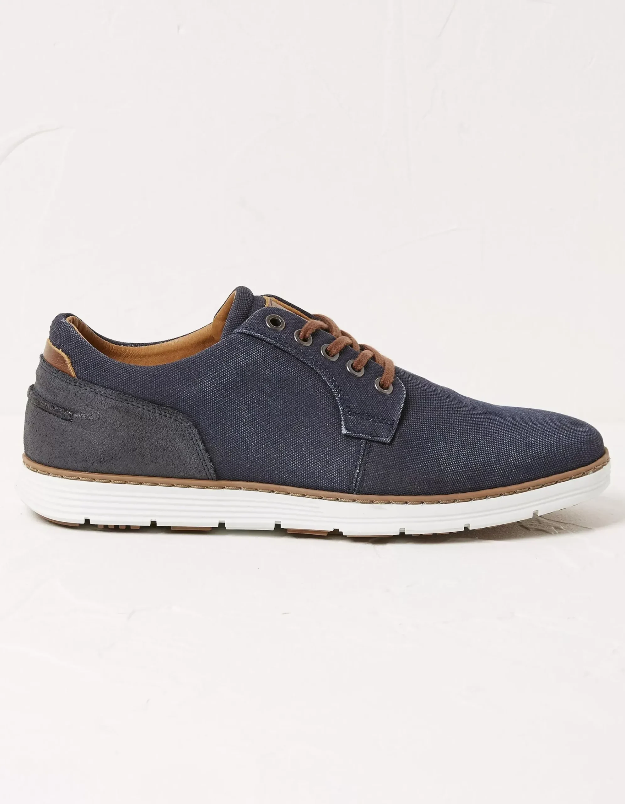 FatFace Men's Canvas Mix Trainers Navy Hot