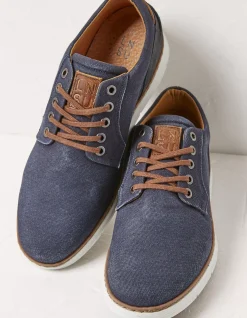 FatFace Men's Canvas Mix Trainers Navy Hot