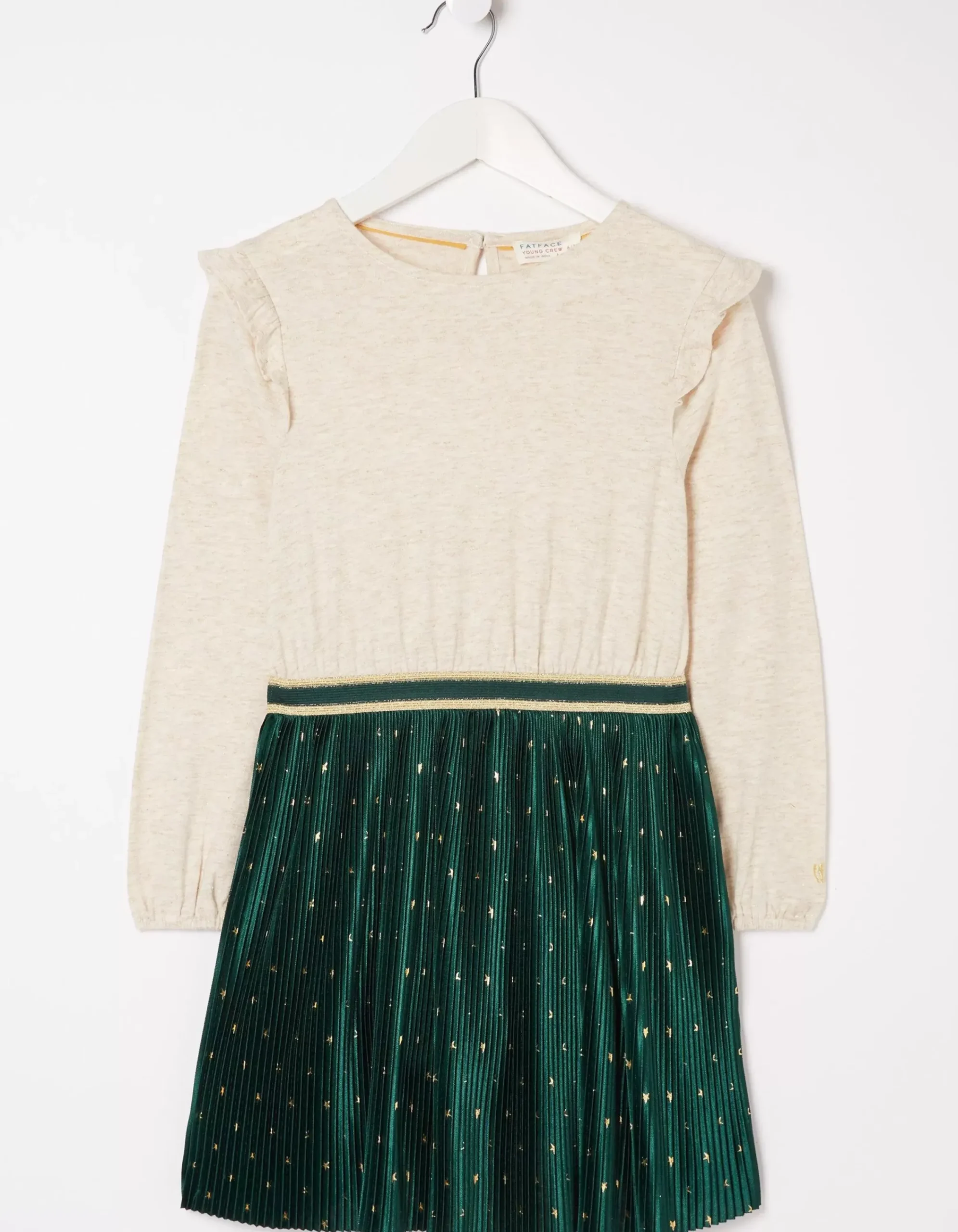 FatFace Millie Star Print Dress Emerald Green Sale