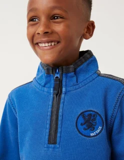 FatFace Mini Scotland Airlie Sweat Blue Clearance