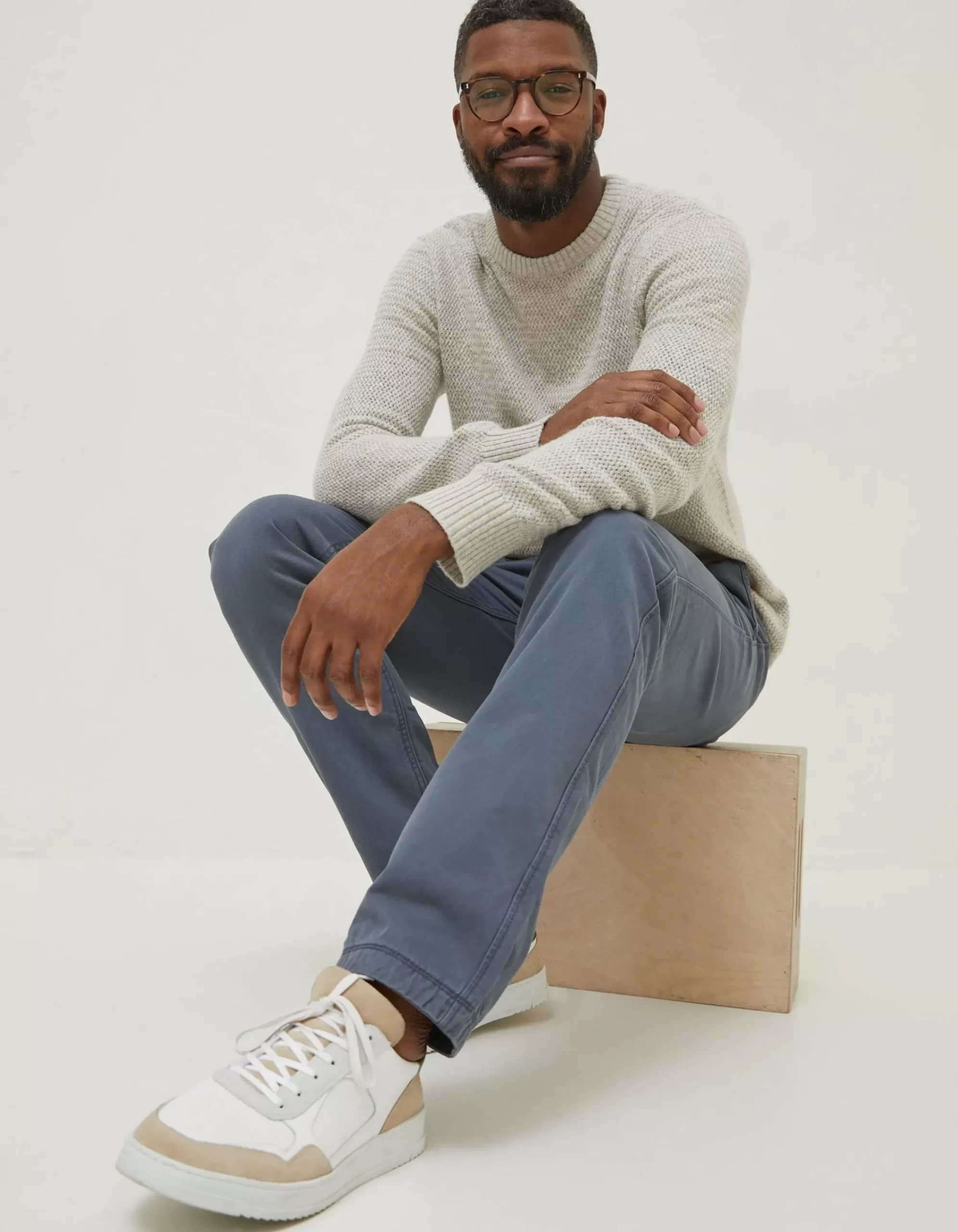 FatFace Modern Coastal Chino Dusky Blue Online