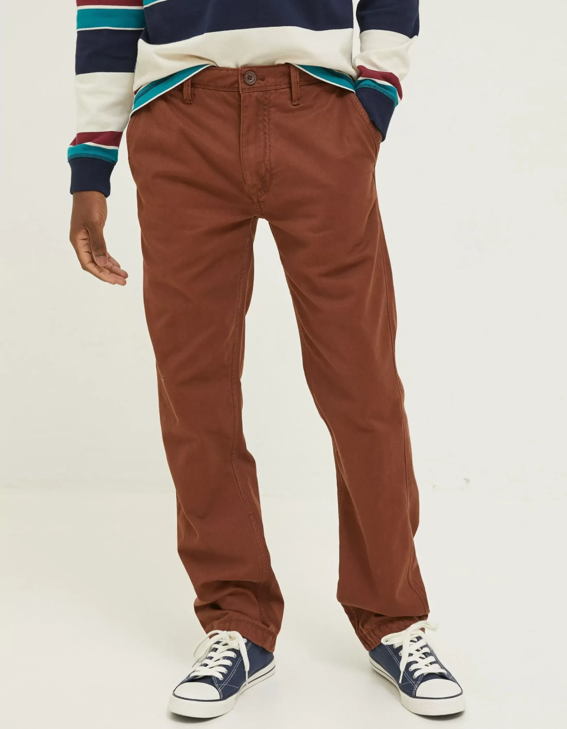 FatFace Modern Coastal Chino Chestnut Brown Outlet