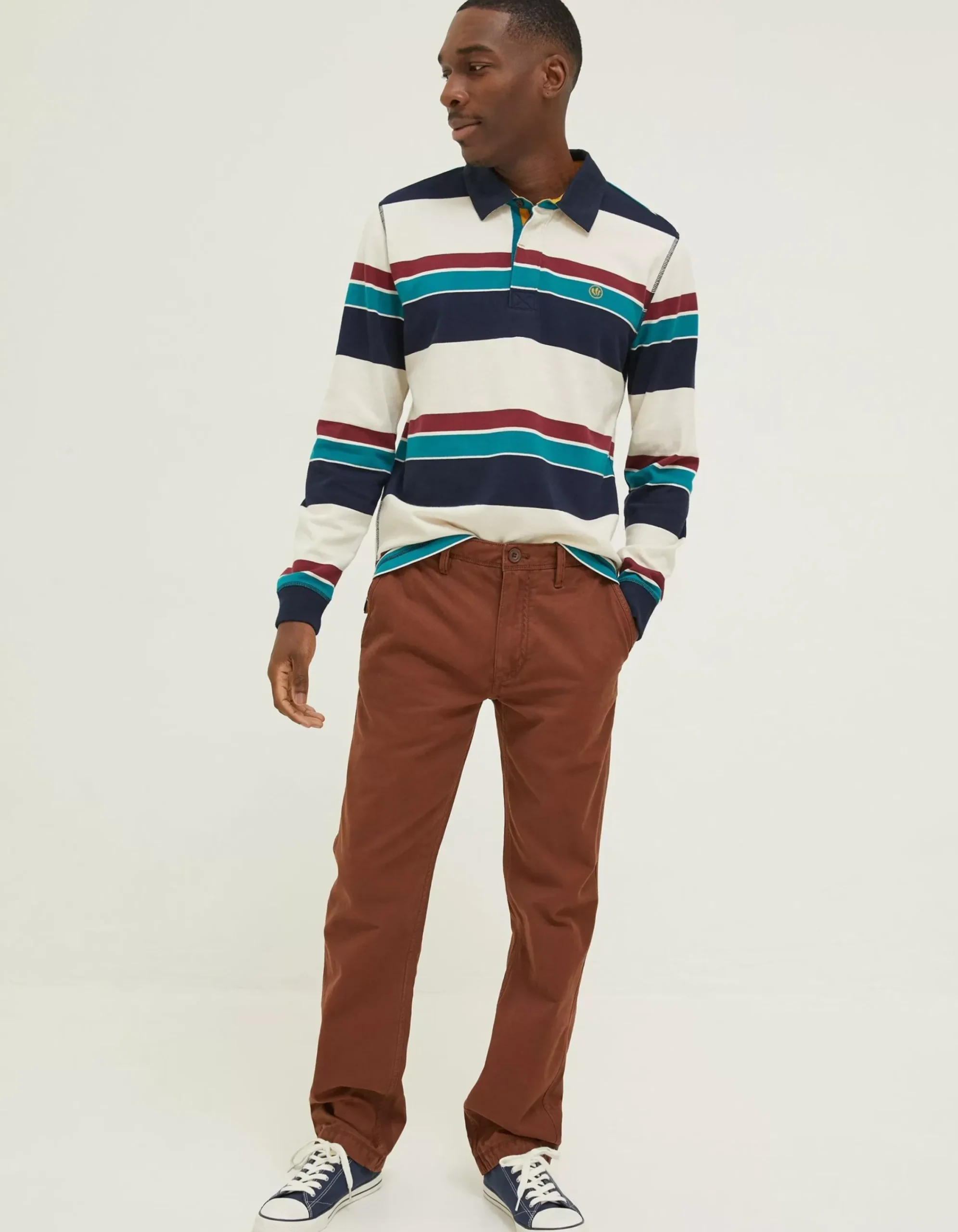 FatFace Modern Coastal Chino Chestnut Brown Outlet