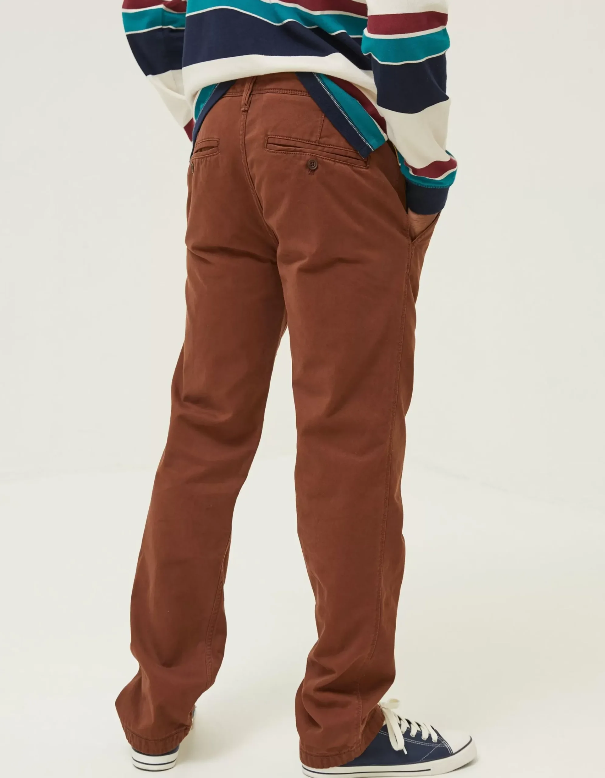 FatFace Modern Coastal Chino Chestnut Brown Outlet