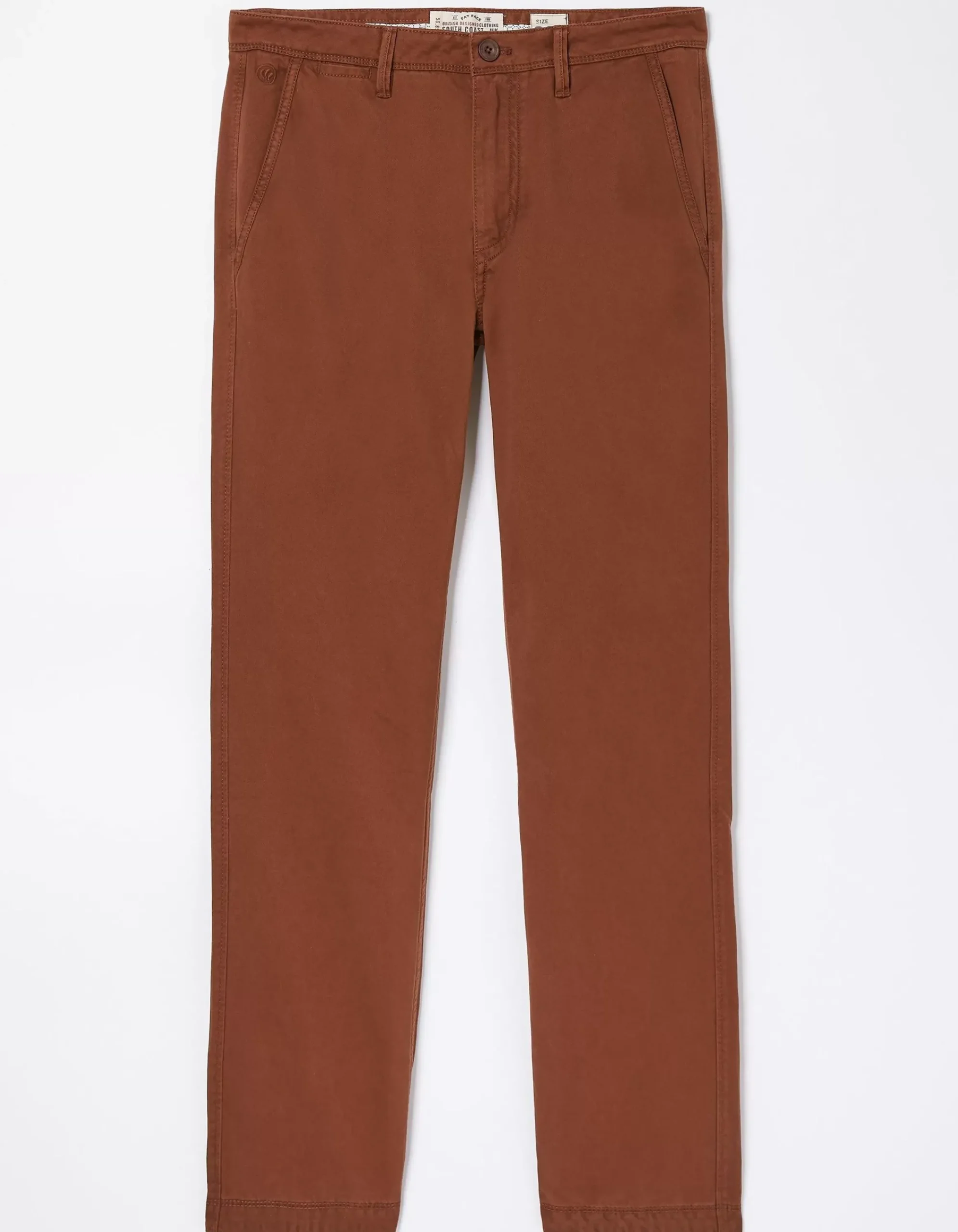 FatFace Modern Coastal Chino Chestnut Brown Outlet
