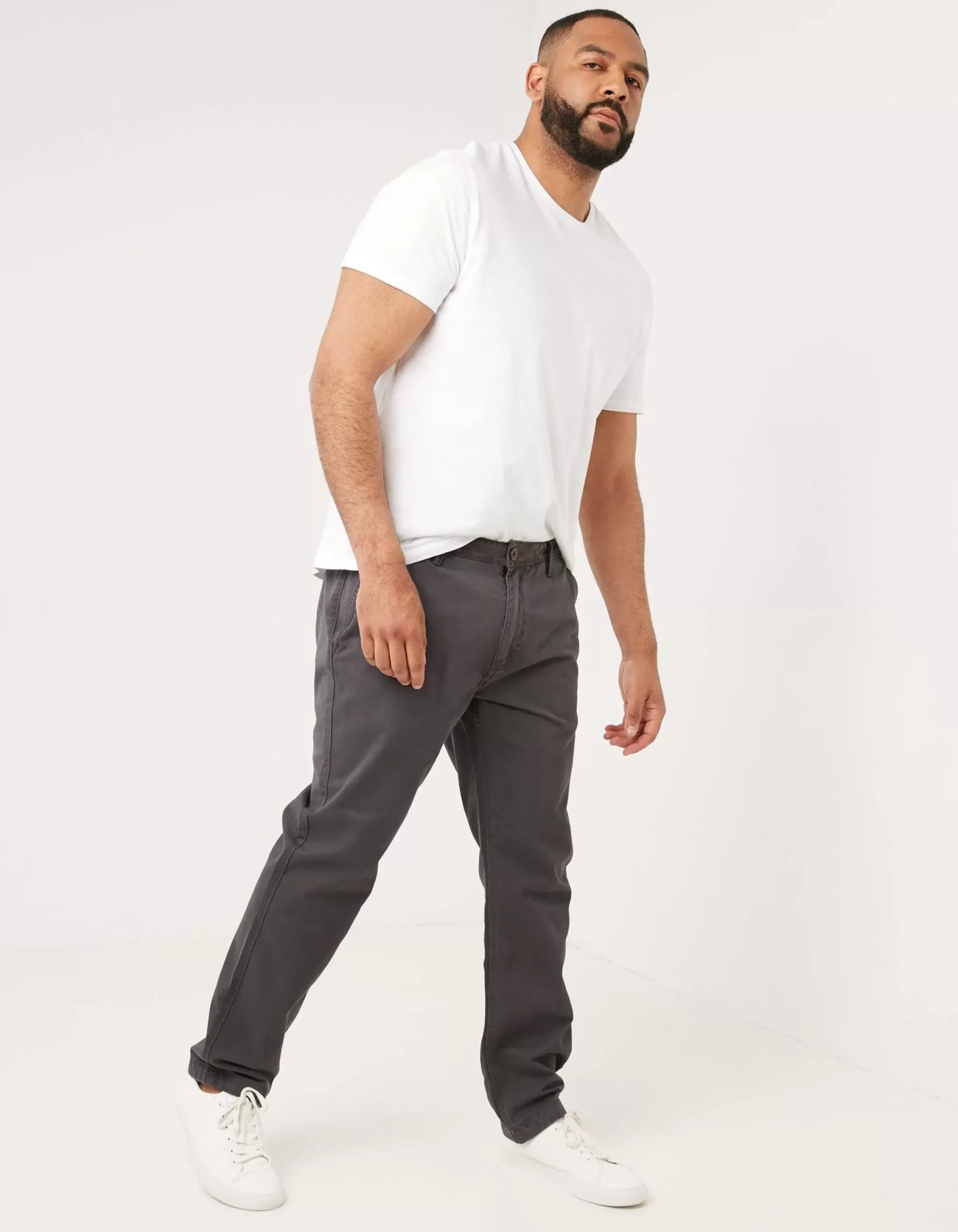 FatFace Modern Coastal Chinos Charcoal Grey New