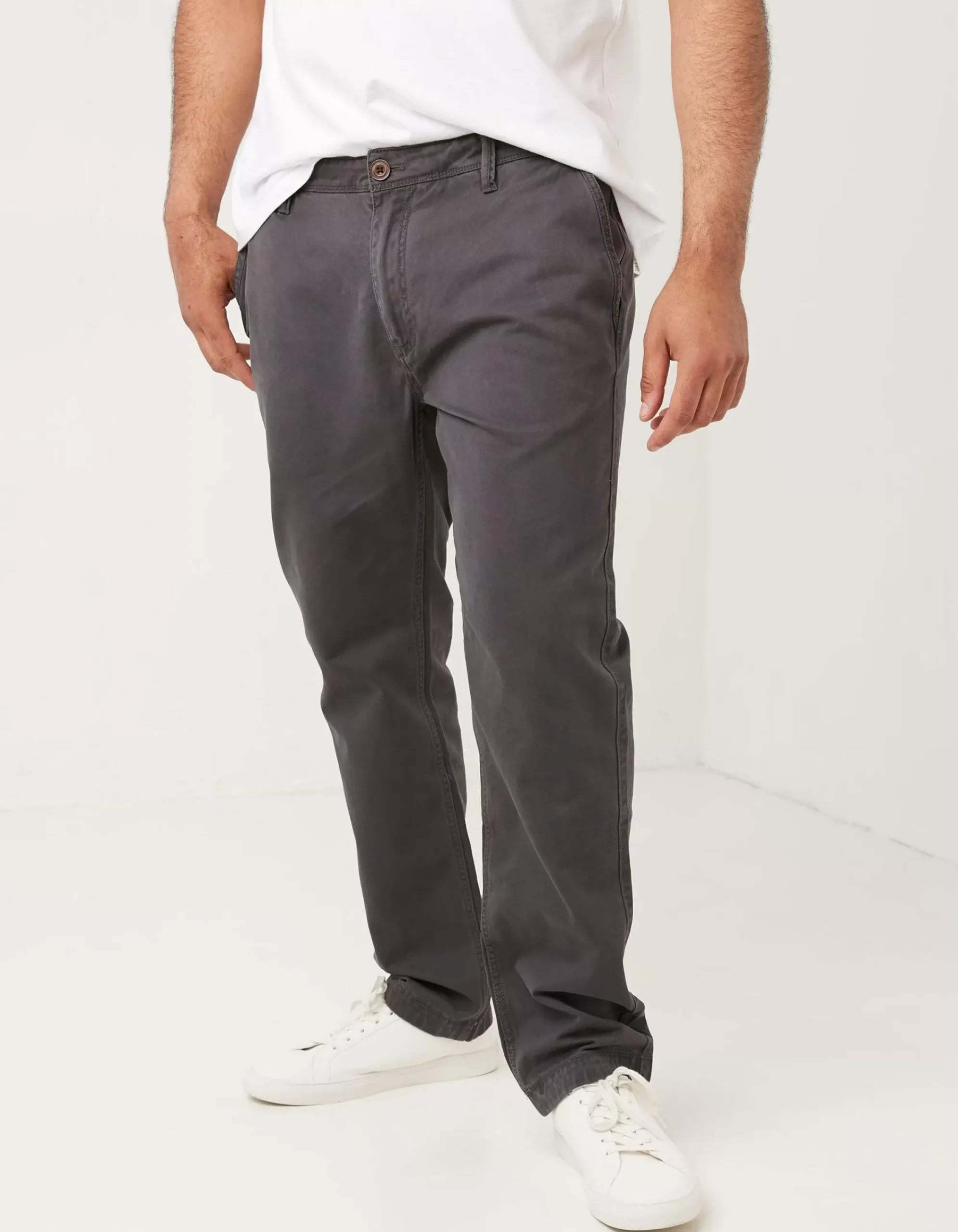 FatFace Modern Coastal Chinos Charcoal Grey New