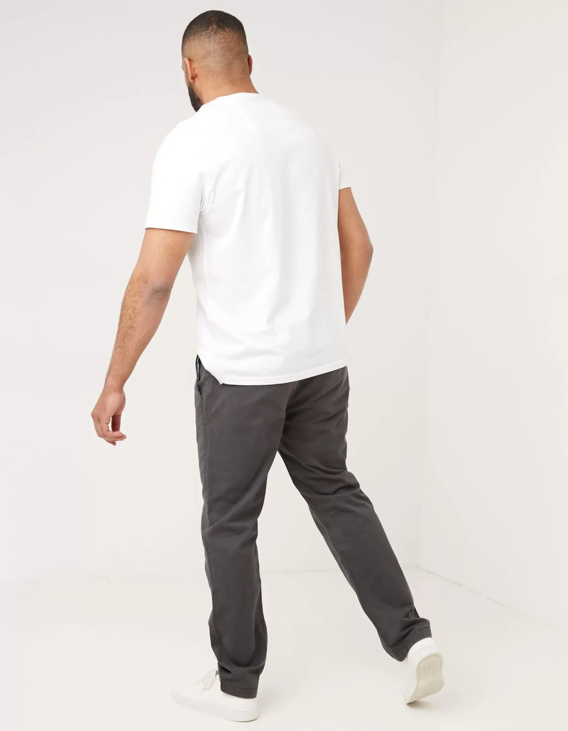 FatFace Modern Coastal Chinos Charcoal Grey New