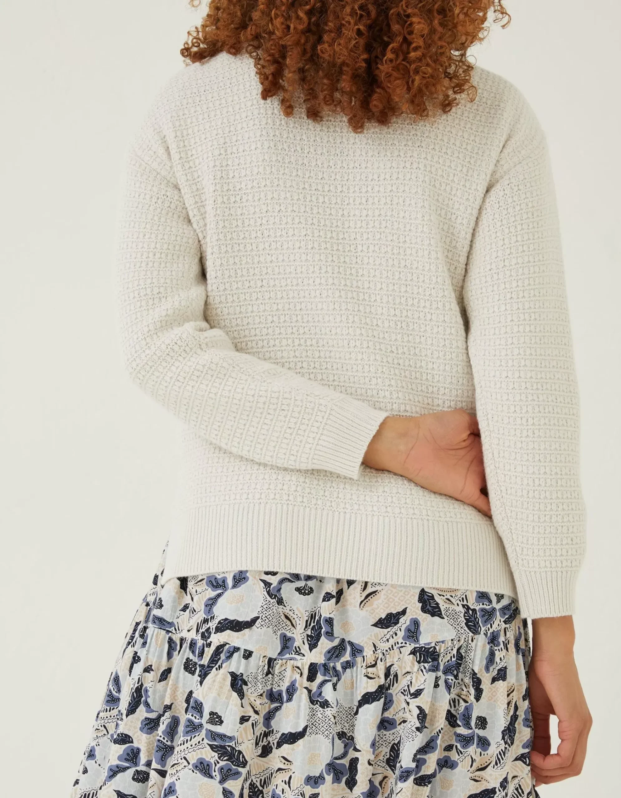 FatFace Mollie Boat Neck Jumper Ivory Discount