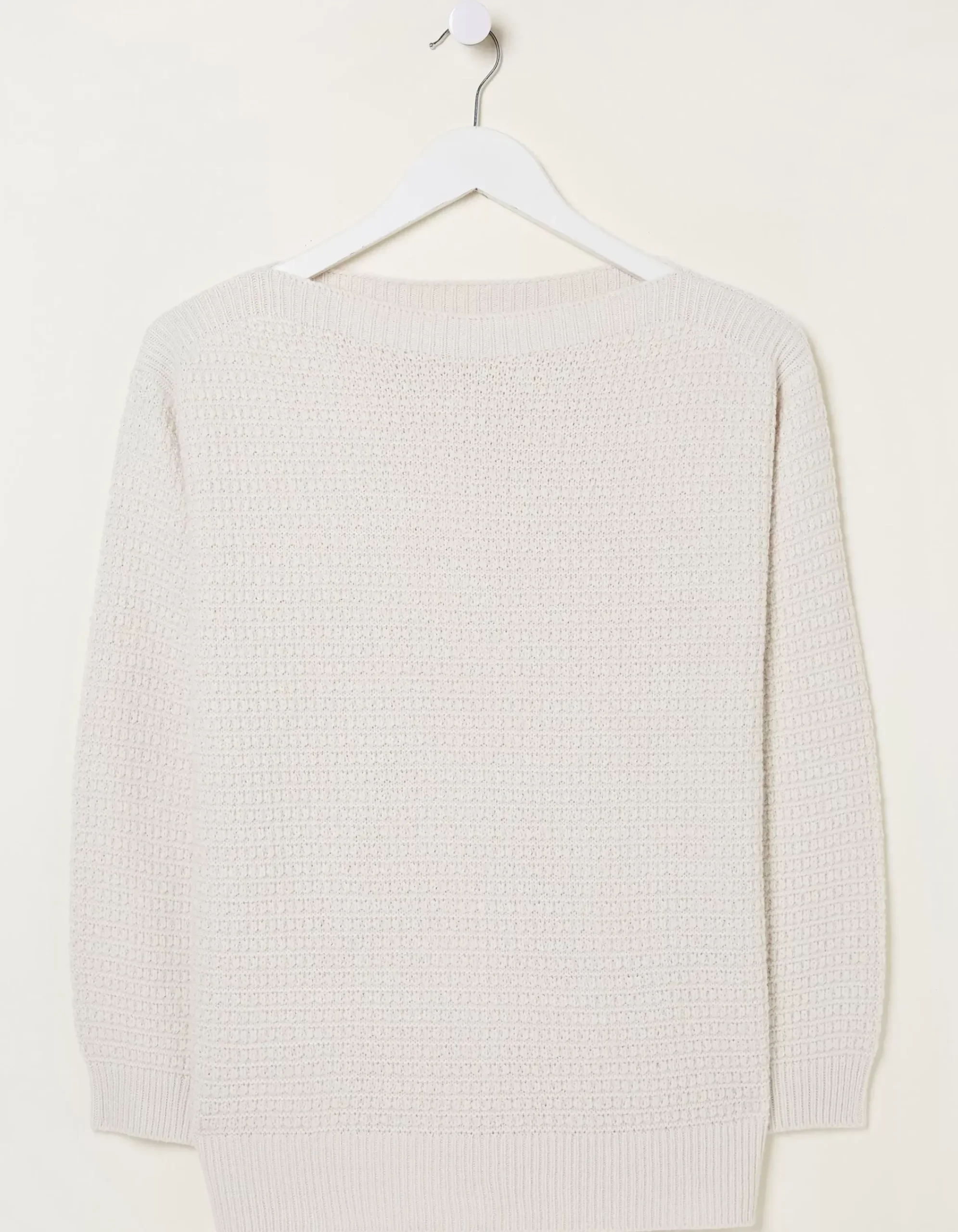 FatFace Mollie Boat Neck Jumper Ivory Discount