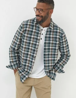 FatFace Monkton Check Shirt Green Hot