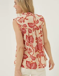 FatFace Morgan Vine Floral Cami Top Ivory Outlet