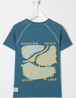 FatFace Mountain Graphic T-Shirt Navy New