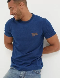 FatFace Mountain Indigo T-Shirt Indigo Blue Online