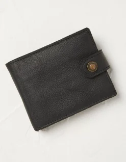 FatFace Multi Compartment Leather Wallet Black Online