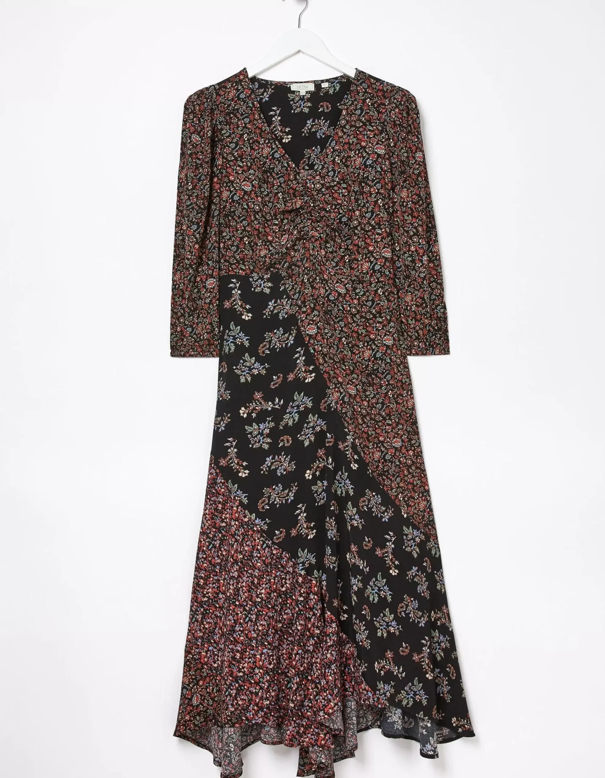 FatFace Nate Craft Floral Midi Dress Black Sale