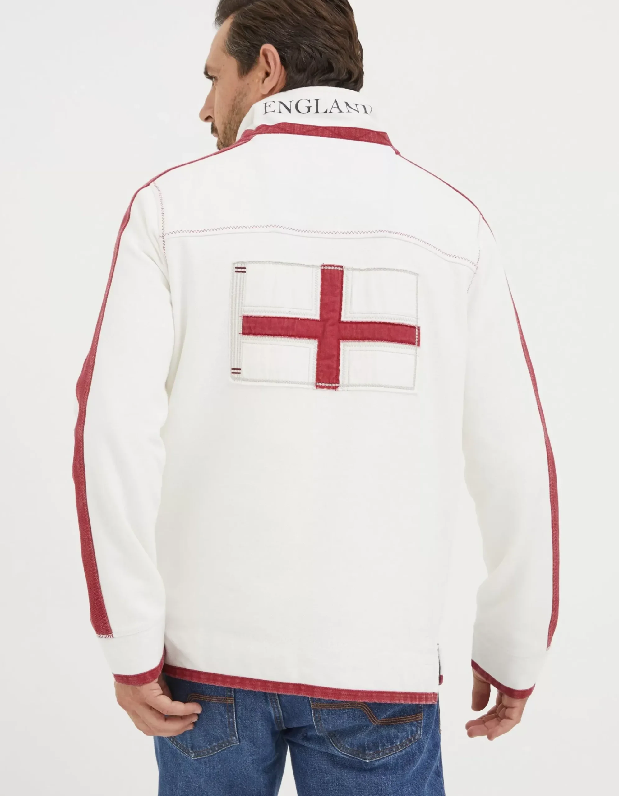 FatFace Nation Airlie England Sweatshirt White Sale