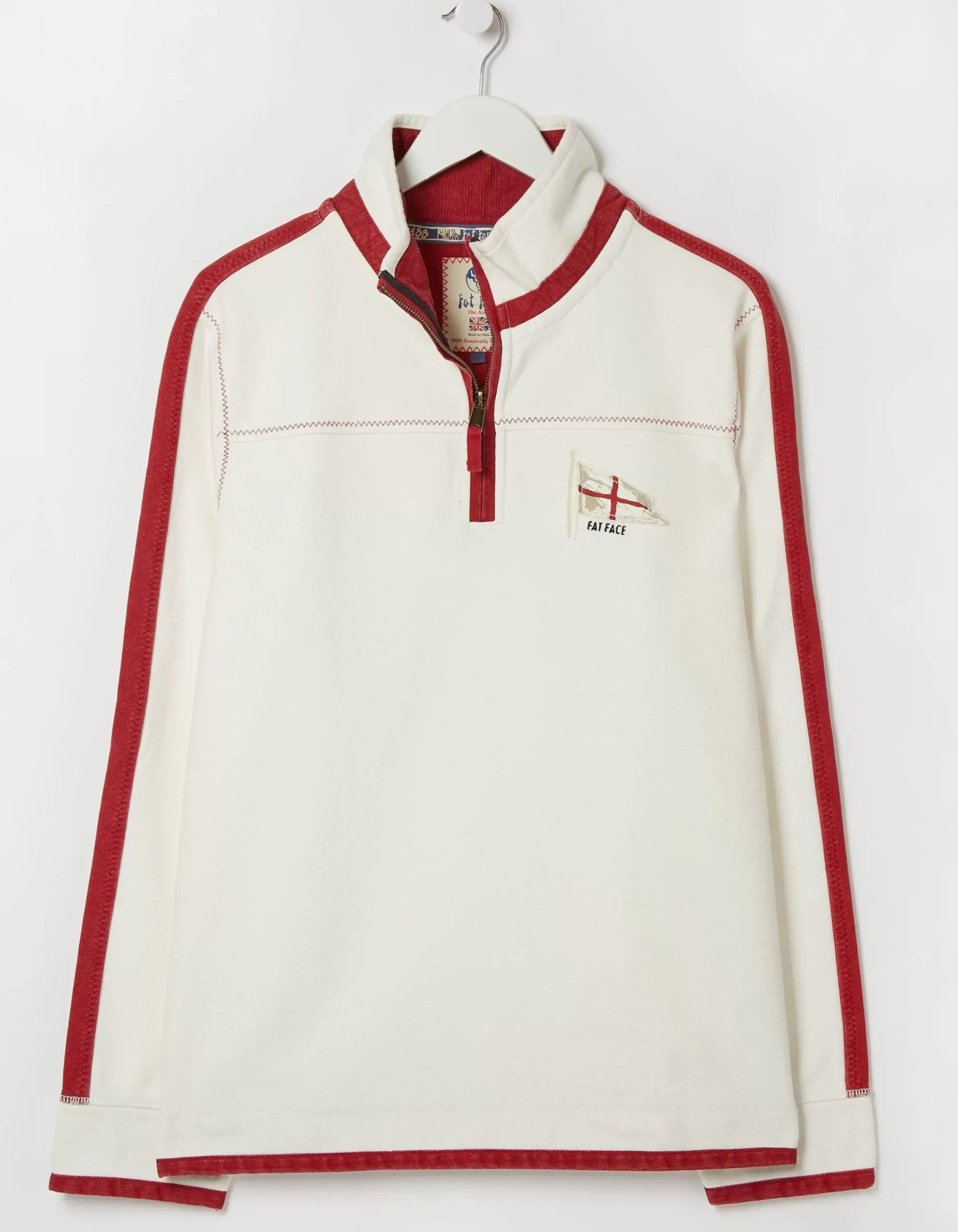 FatFace Nation Airlie England Sweatshirt White Sale