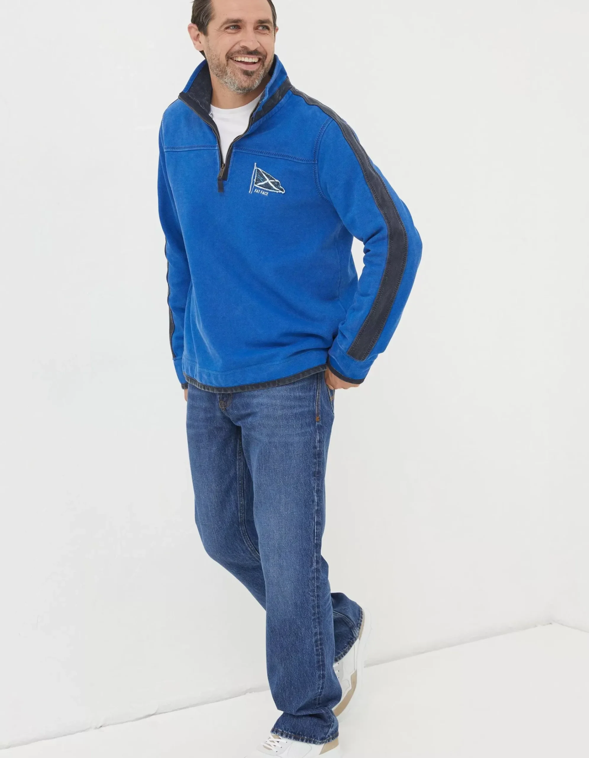 FatFace Nation Airlie Scotland Sweatshirt Blue Outlet