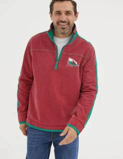 FatFace Nation Airlie Wales Sweatshirt Red Clearance