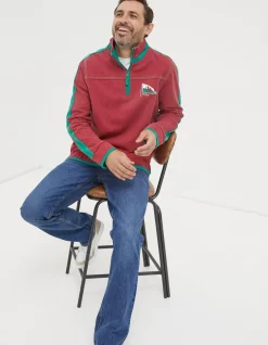 FatFace Nation Airlie Wales Sweatshirt Red Clearance