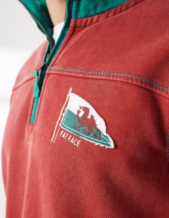 FatFace Nation Airlie Wales Sweatshirt Red Clearance