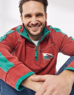FatFace Nation Airlie Wales Sweatshirt Red Clearance