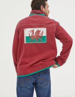 FatFace Nation Airlie Wales Sweatshirt Red Clearance