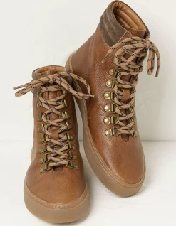 FatFace Nicky Hybrid Hiker Boots Chestnut Hot