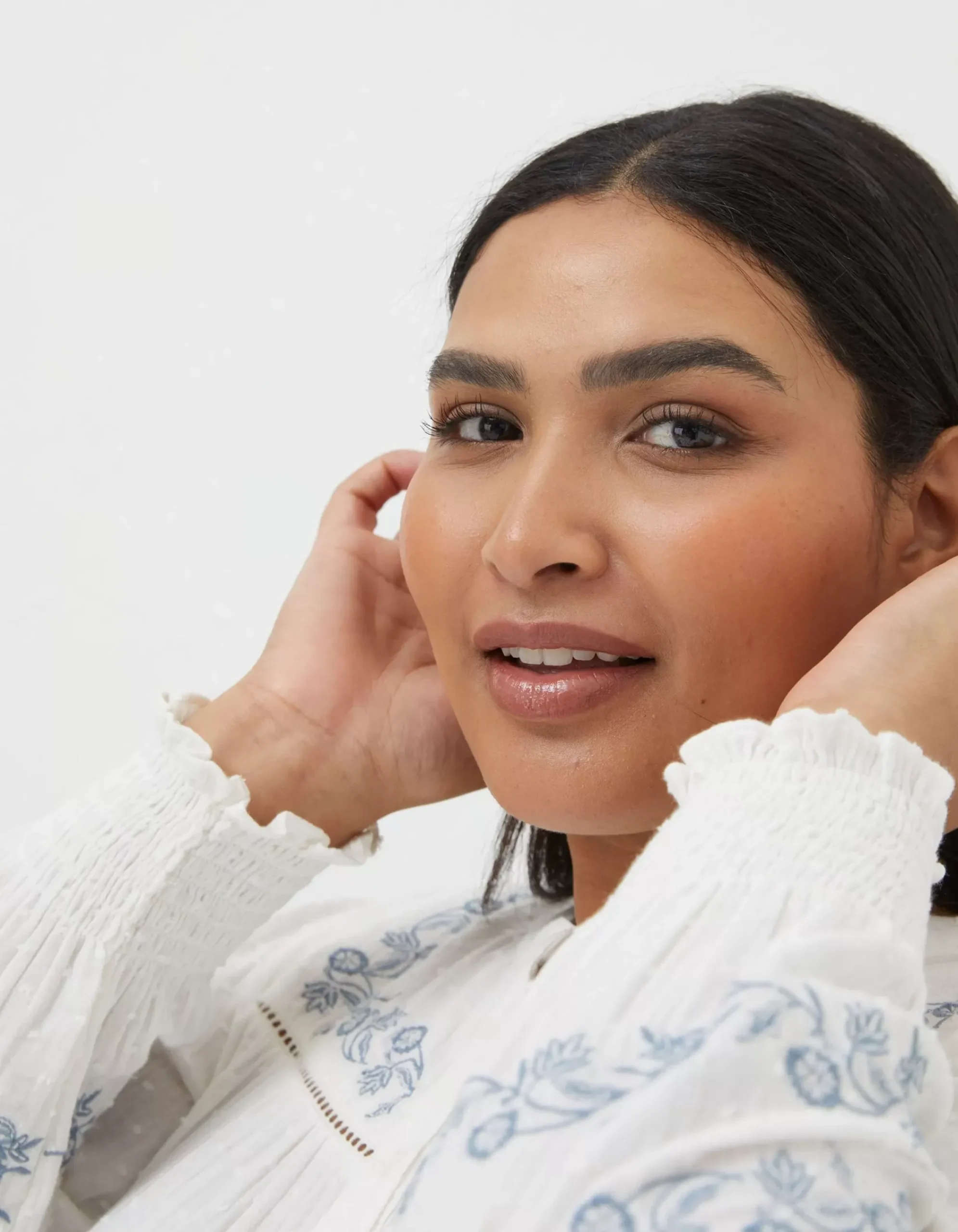 FatFace Nicole Embroidered Blouse Ivory New