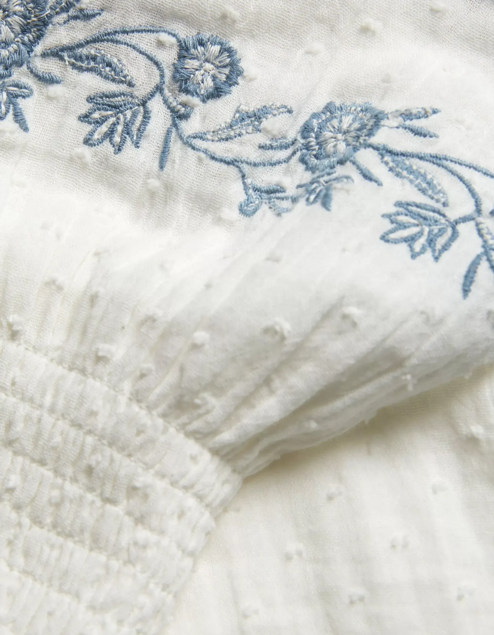 FatFace Nicole Embroidered Blouse Ivory New