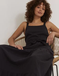 FatFace Nita Linen Blend Maxi Dress Phantom Best