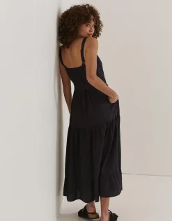 FatFace Nita Linen Blend Maxi Dress Phantom Best