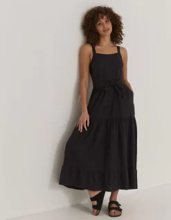 FatFace Nita Linen Blend Maxi Dress Phantom Best
