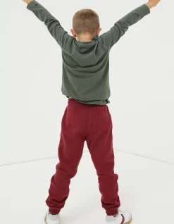FatFace Noah Knee Panel Joggers Plum Clearance