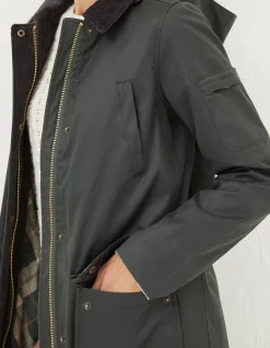 FatFace Norfolk Trench Coat Green Discount