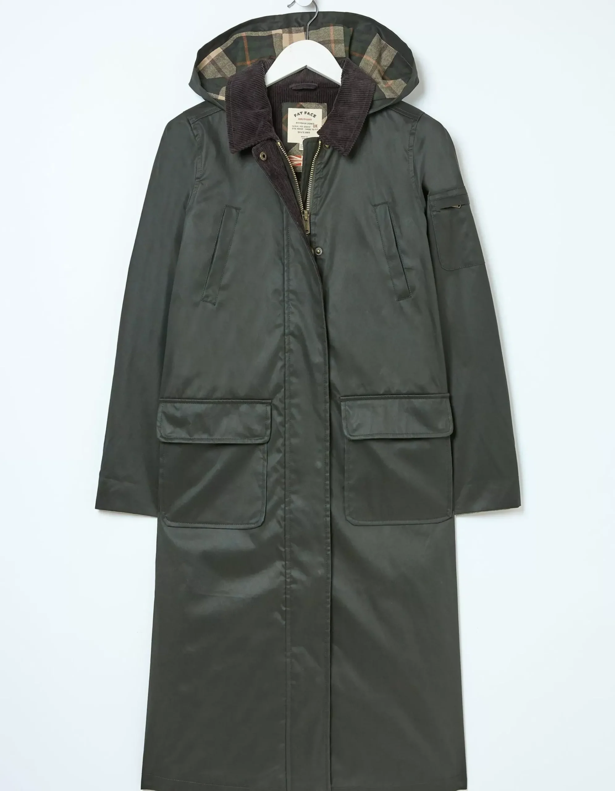 FatFace Norfolk Trench Coat Green Discount