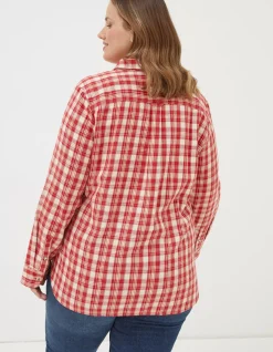 FatFace Olivia Check Shirt Washed Red Best