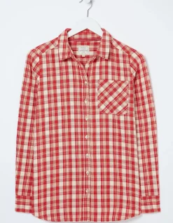 FatFace Olivia Check Shirt Washed Red Best