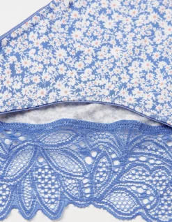 FatFace Olivia Floral Cheeky Knickers Cobalt Blue Outlet