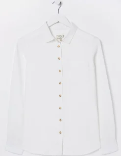 FatFace Olivia Linen Shirt White Outlet