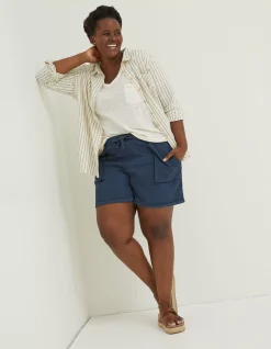 FatFace Olivia Stripe Linen Blend Shirt Ivory Clearance