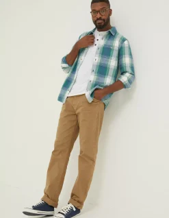 FatFace Ombre Check Shirt Washed Blue Hot