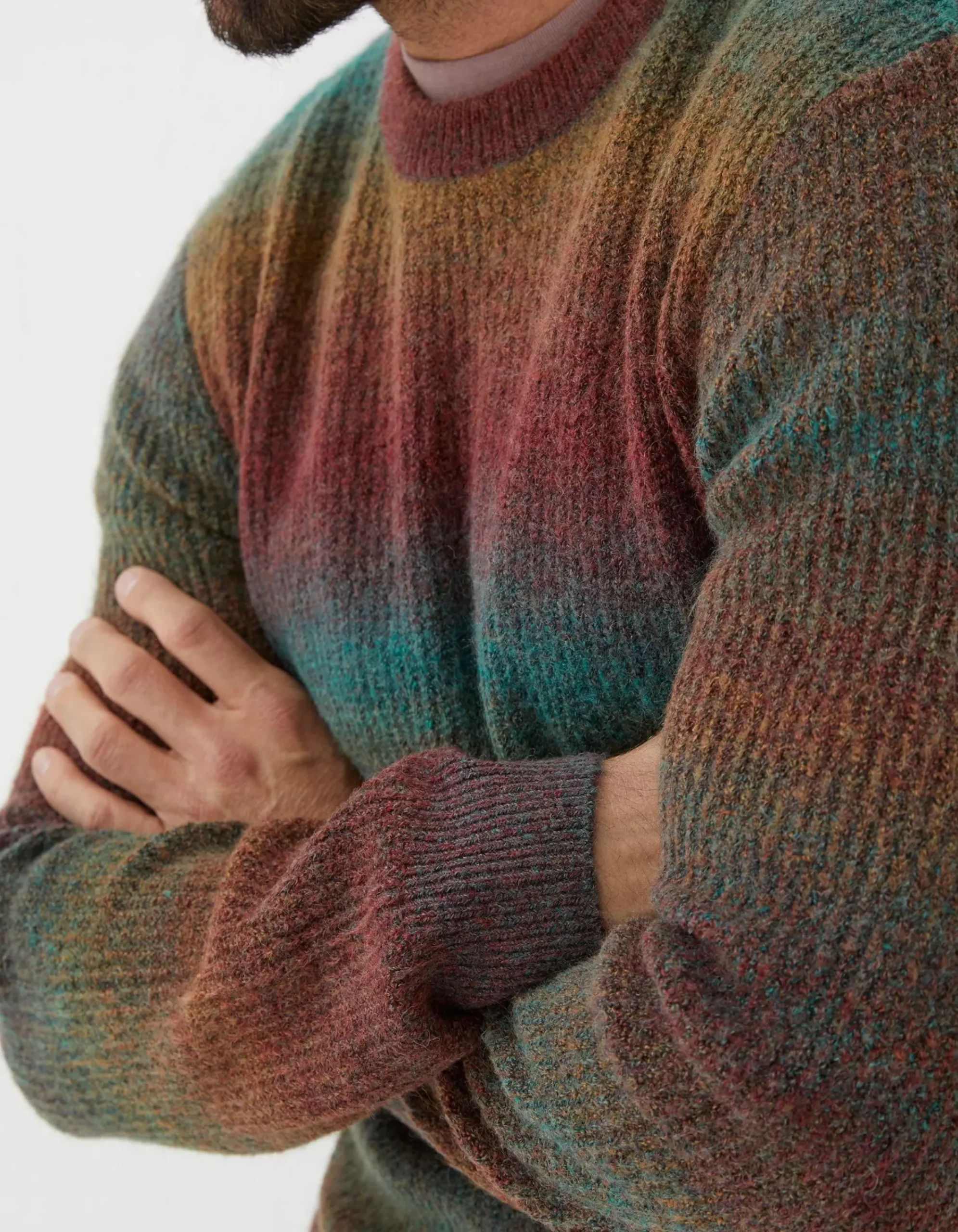 FatFace Ombre Crew Jumper Multi