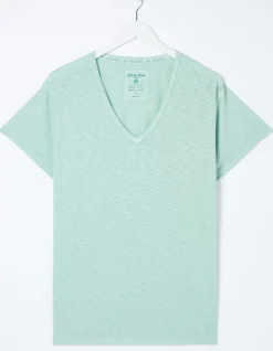 FatFace Organic Cotton Abi Tee Ice Blue Best