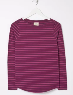 FatFace Organic Cotton Breton Top Plum Discount
